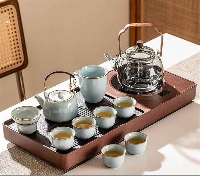 Fully Automatic Tea Tray Set, Electric Kettle and Brewing Station-suit12
