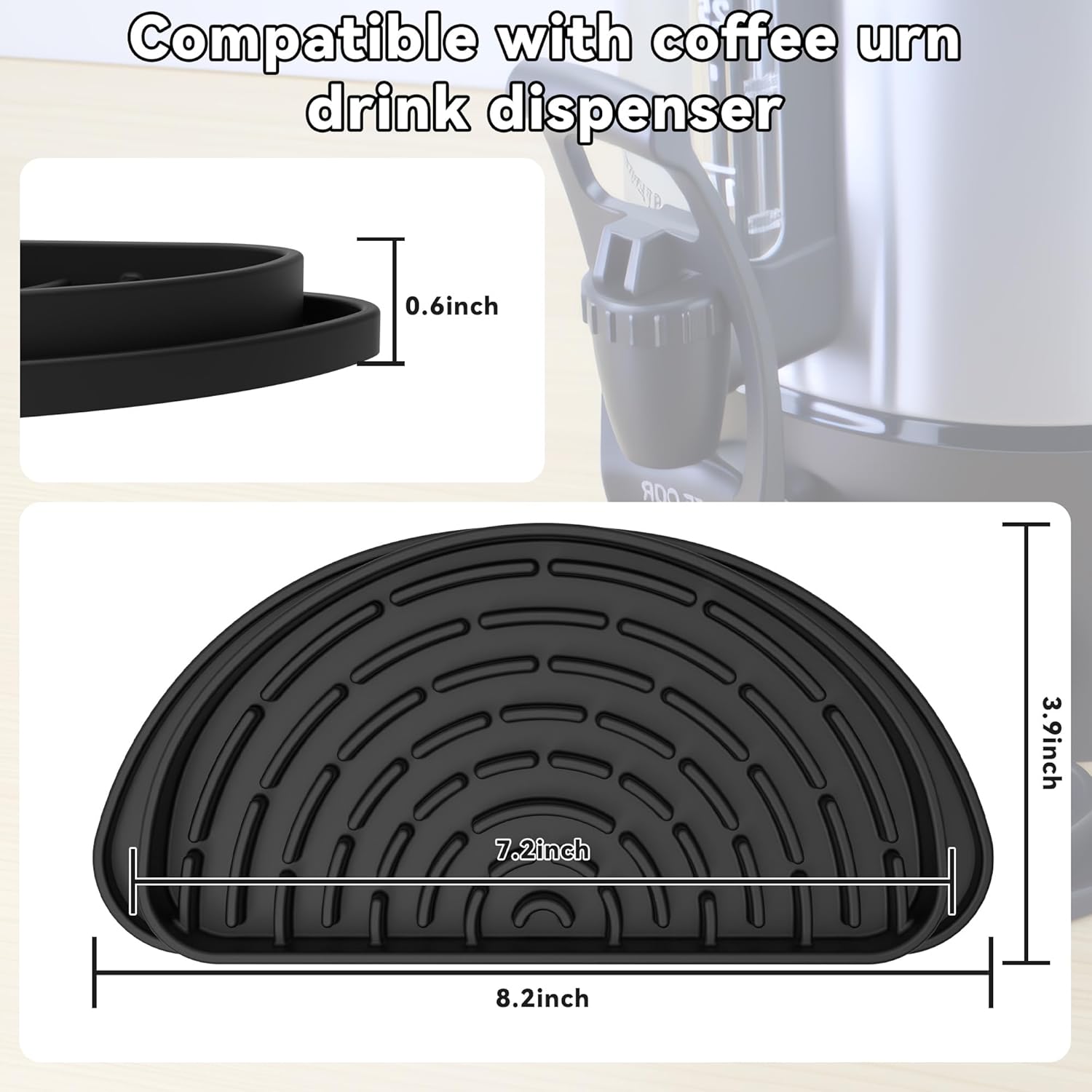 4 Pack Coffee Drip Tray for Hamilton Beach 45 Cup Coffee Beverage Dispenser, Silicone Drip Pan for Drink Dispenser