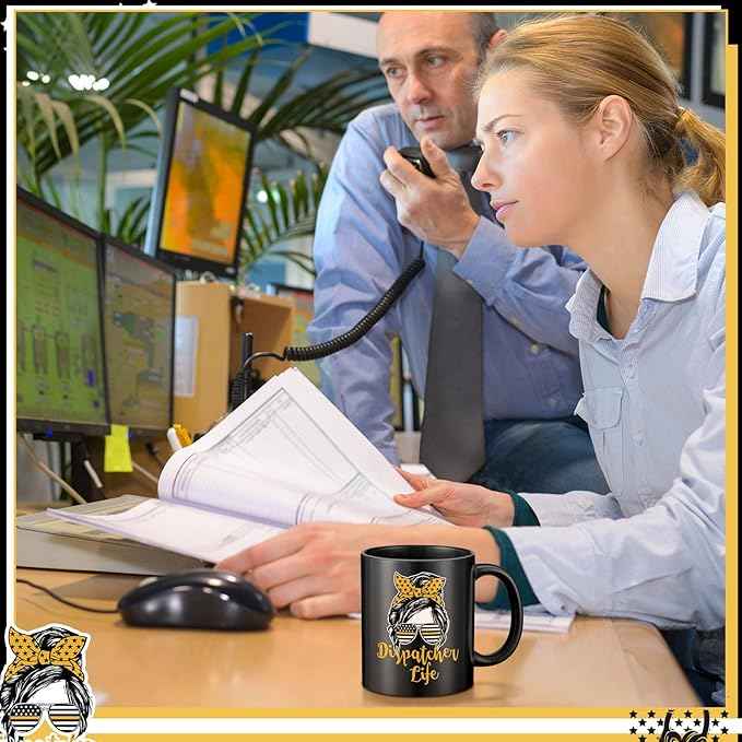 12 Pcs 911 Dispatch Gifts Mugs Bulk, Dispatch Appreciation Week Gifts 911 Dispatcher Telecommunicators Week Call Responder Team NPSTW 11oz Mug for Emergency Dispatcher Operator Responder
