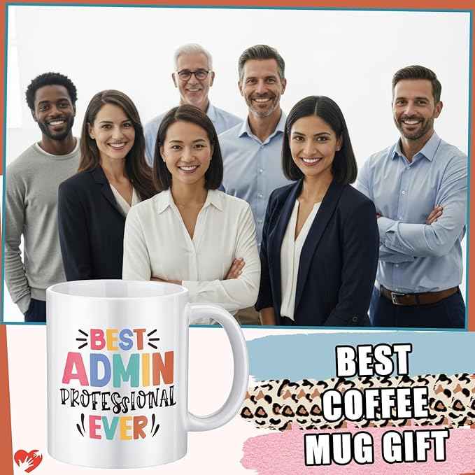 12 Pcs Administrative Professional Day Mug Bulk Thank You Gifts 11oz Ceramic Mug Cup for Coffee Tea Milk Latte Hot Chocolate Social Worker Support Help Care
