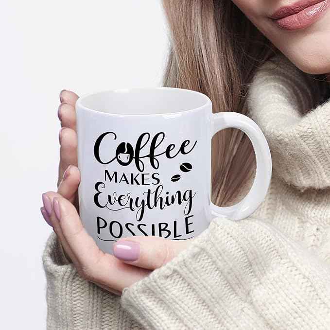 Coffee Gifts, 6PCS Coffee Gift Basket, Coffee Lover Gift Set Includes Coffee Mug Spoon Rest Holder Coffee Socks Keychain, Birthday Christmas Gift for Women Men Coffee Lover Friends