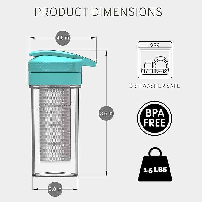 Masontops Cold Brew Makers Kit - Deluxe Iced Coffee Maker with Glass Pitcher & Stainless Steel Mesh Filter - Easy Pour Fridge Cold Brewer System