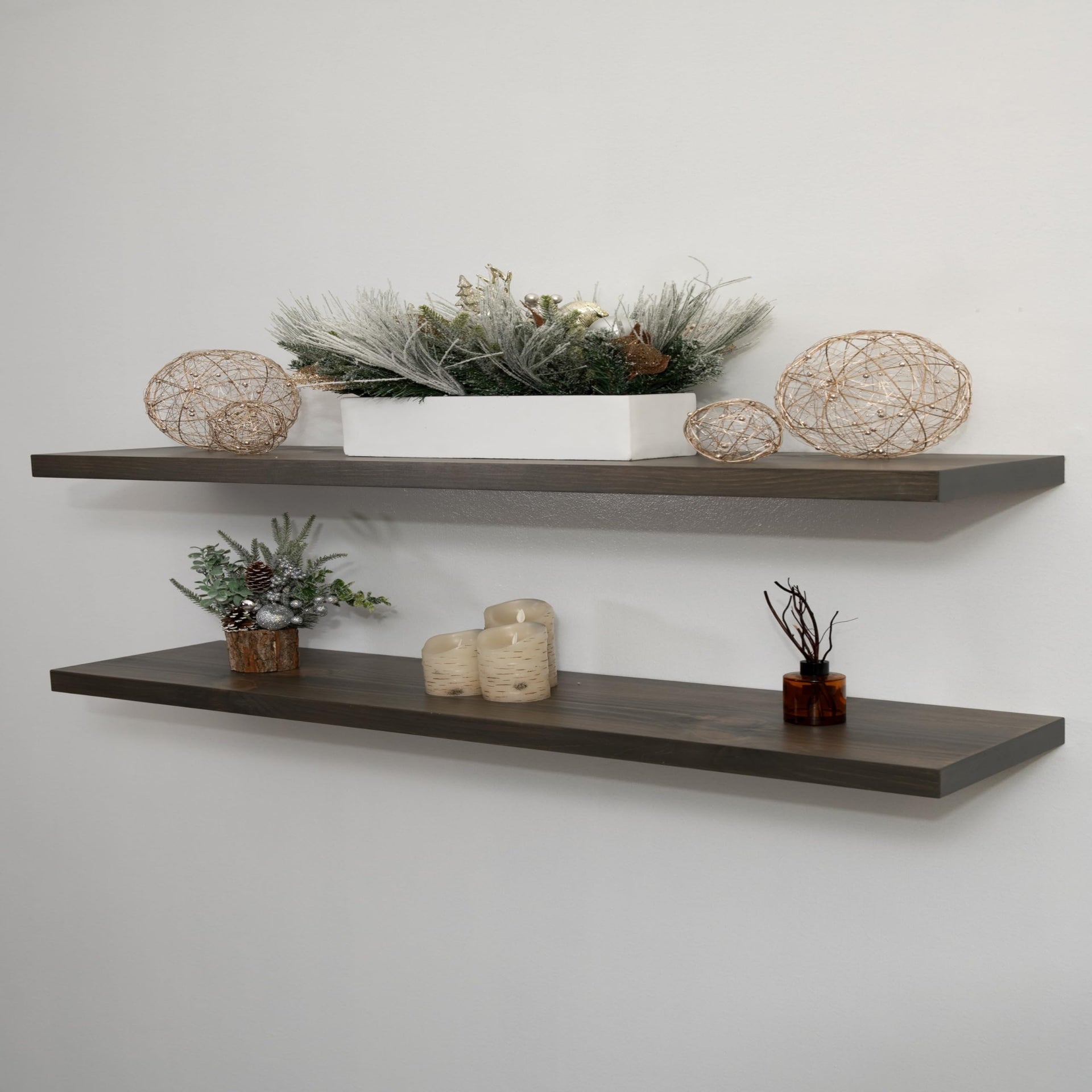 URBANDI Rustic Floating Shelves (2 Count)