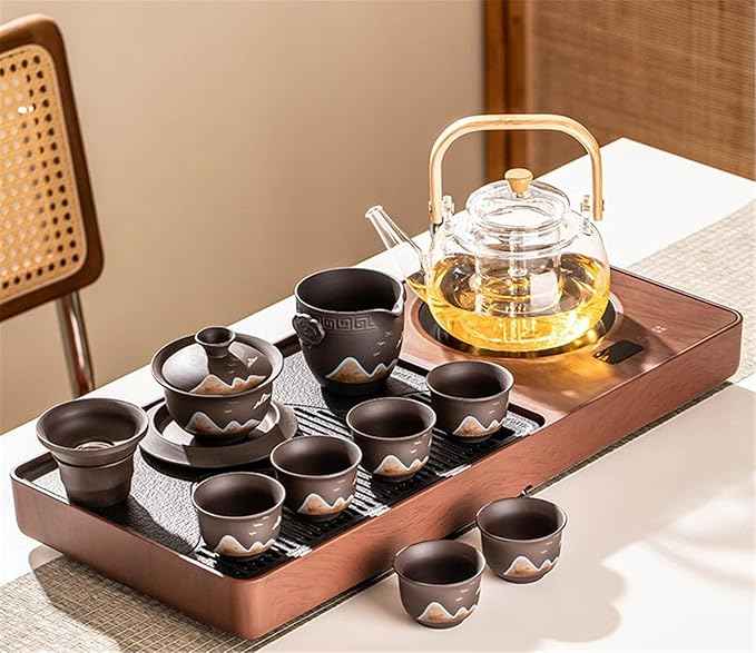 Fully Automatic Tea Tray Set, Electric Kettle and Brewing Station-suit9