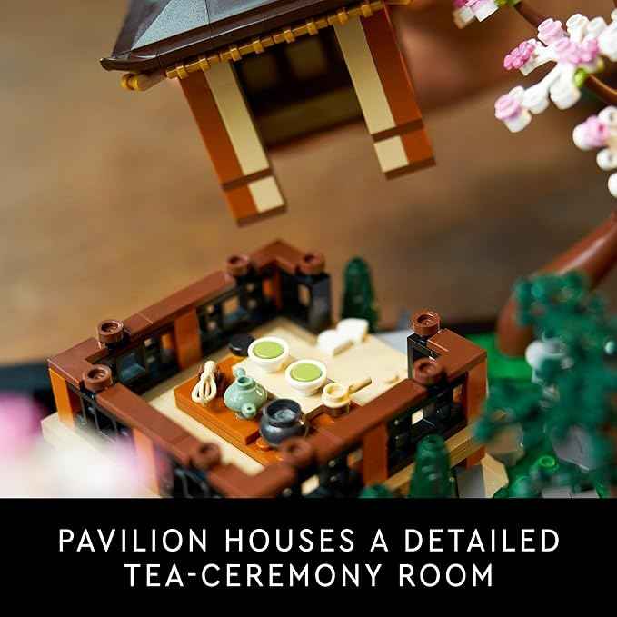 LEGO Icons Tranquil Garden Building Set - Detailed Japanese Zen Garden DIY Kit for Adults, Ages 18+ - Gift for Birthday - Building Block Set for Home Decor - 10315