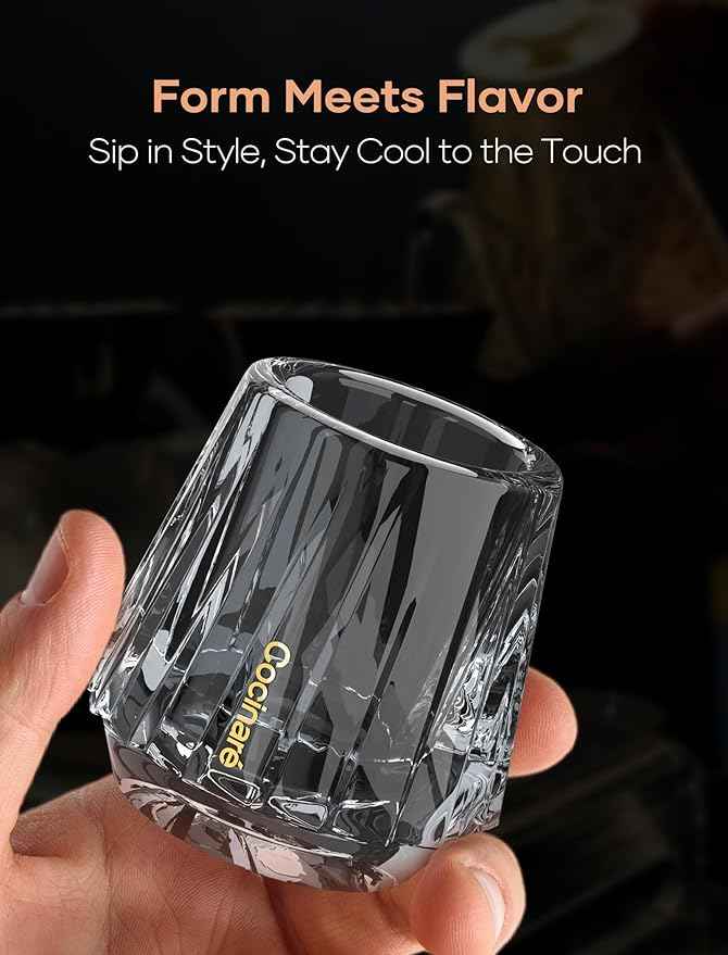Cocinare KissCup Crystal Espresso Cup – 1.5oz Demitasse Cup for Espresso, Pour-over coffee & Tea, Haze Gray, Crystal Collection