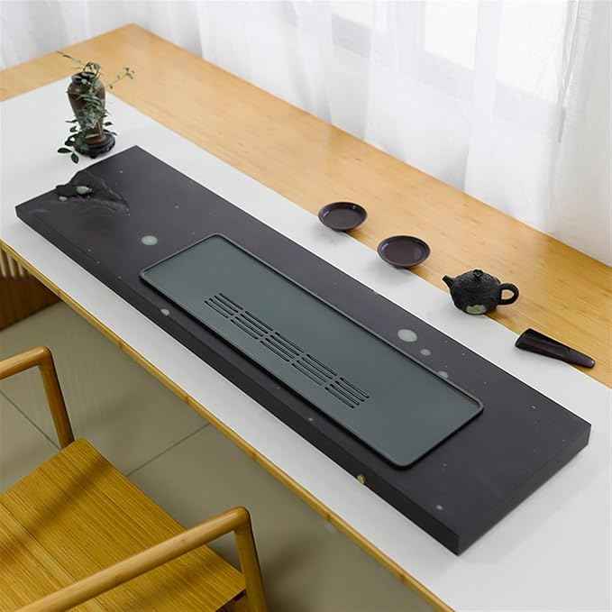 Tea Set Inkstone Tea Tray Office Living Room Modern Gift Purple Dragon Jade Stone Head Large Tea Table For Home Use Chinese Tea Set