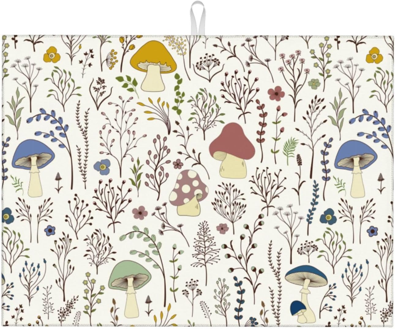 Cute Mushrooms Wild Plant Dish Drying Mat 18