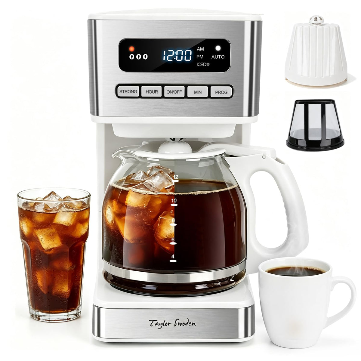 12-cup programmable coffee maker front view