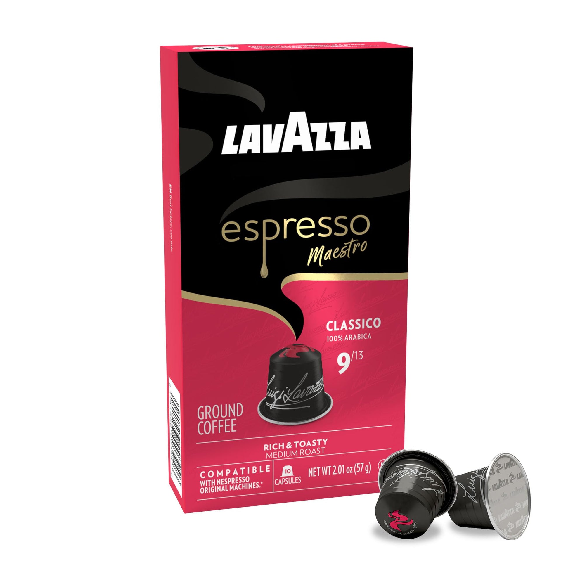 Espresso Maestro Classico Aluminum Capsules Compatible with Nespresso* Original Machines (60 Count)
