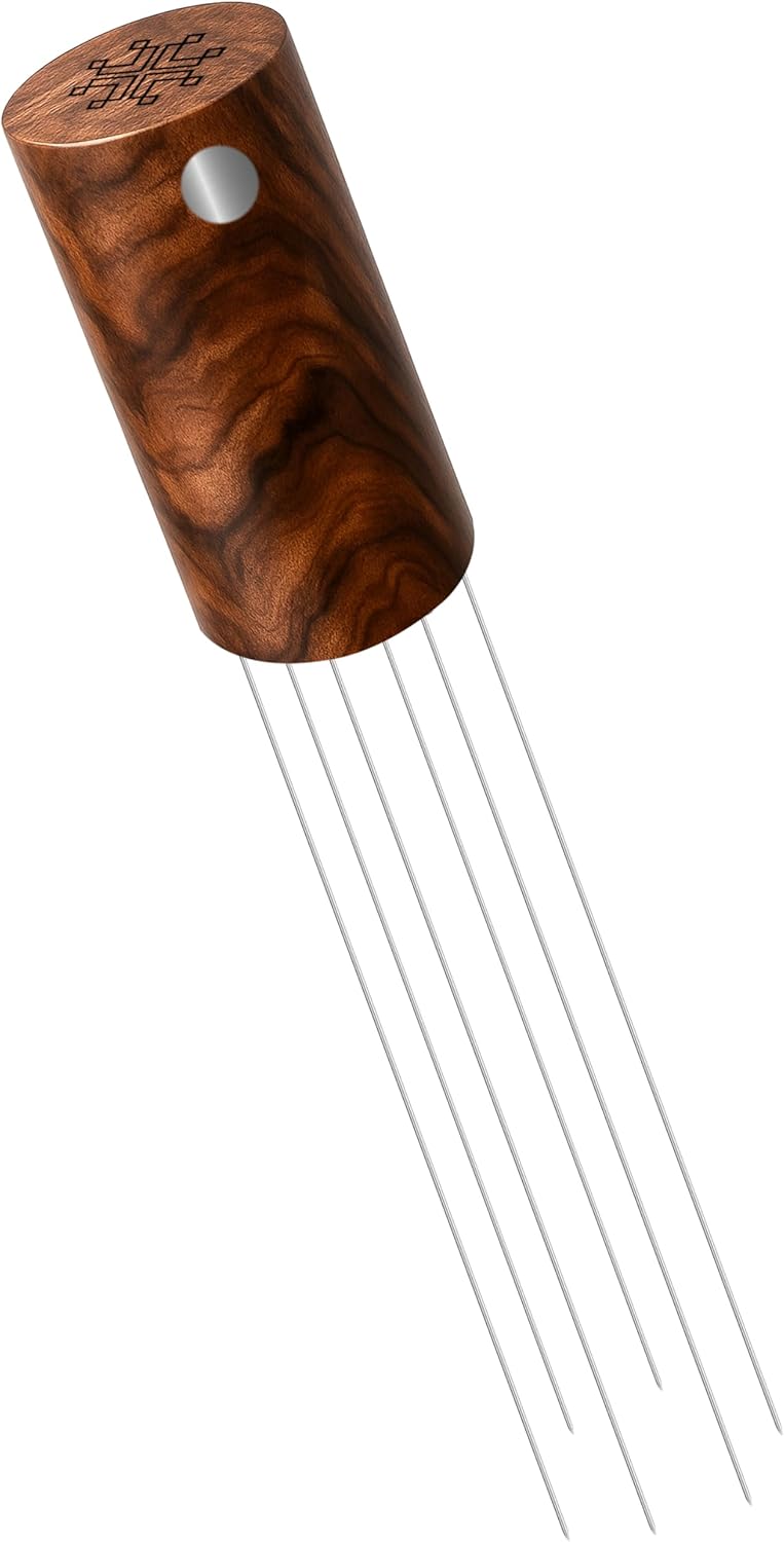 WDT Tool Espresso Stirrers - Coffee Distributor Barista Tools - Espresso Needle Distribution Tool for Coffee Accessories Kit - Walnut Wood Gifts for Coffee Lovers