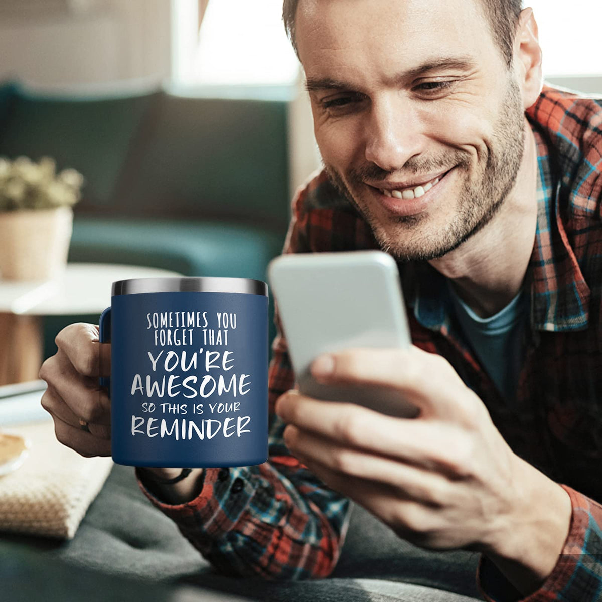 Stainless steel mug in gift box