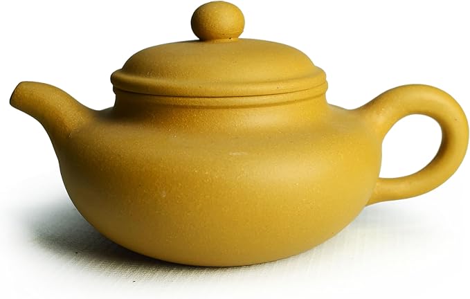 Teapot 8oz Chinese Yixing Clay Genuine Zisha Classics Pot Infusers Kungfu Tea (Yellow)