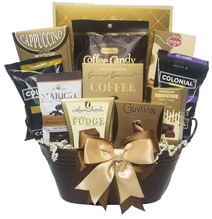 Delight Expressions® Coffee and Chocolate Lovers Gourmet Food Gift Basket - A great gift Idea