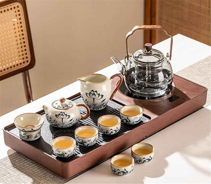 Fully Automatic Tea Tray Set, Electric Kettle and Brewing Station-suit1