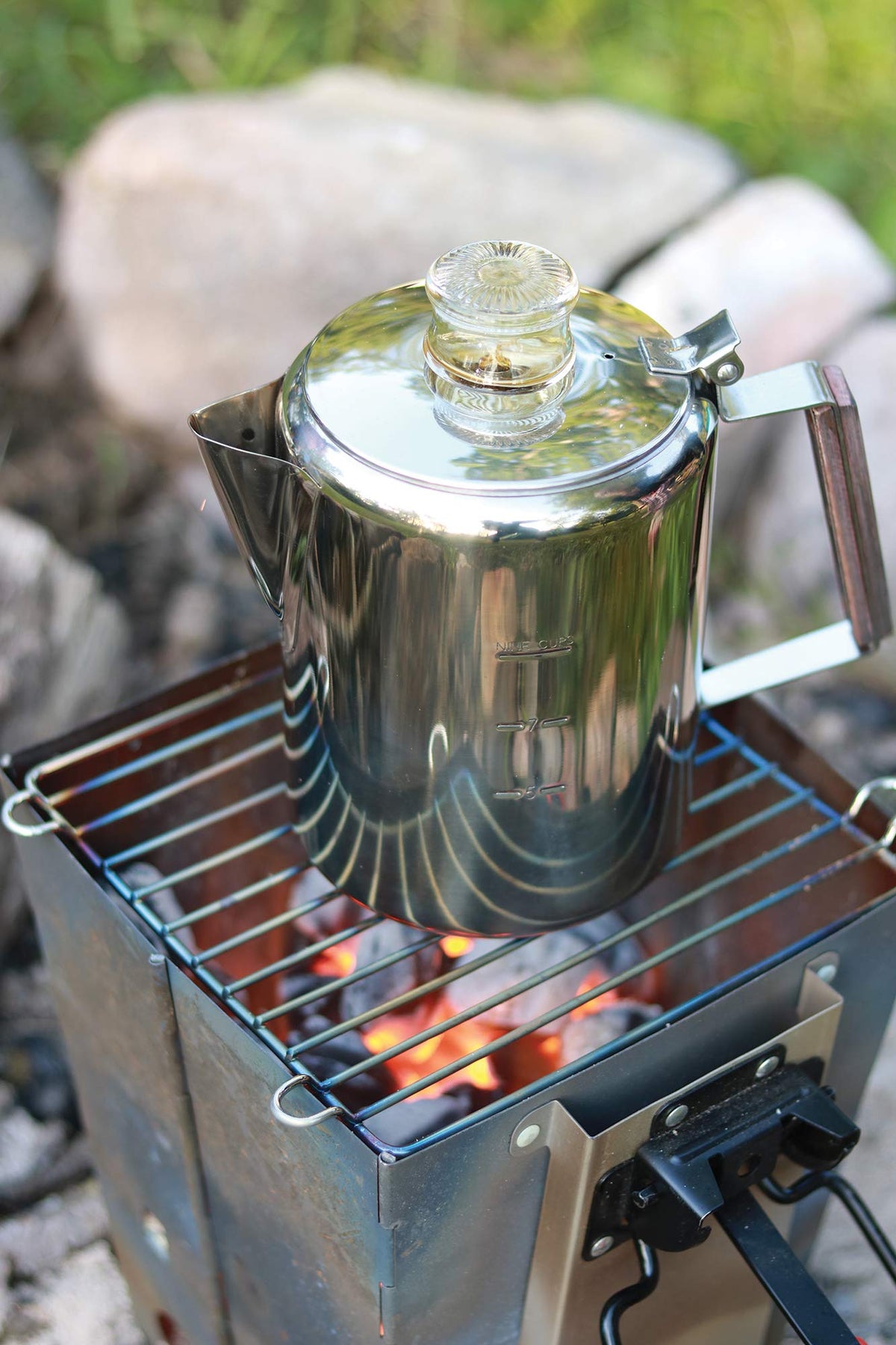 Non-electric percolator for stovetop or camping use