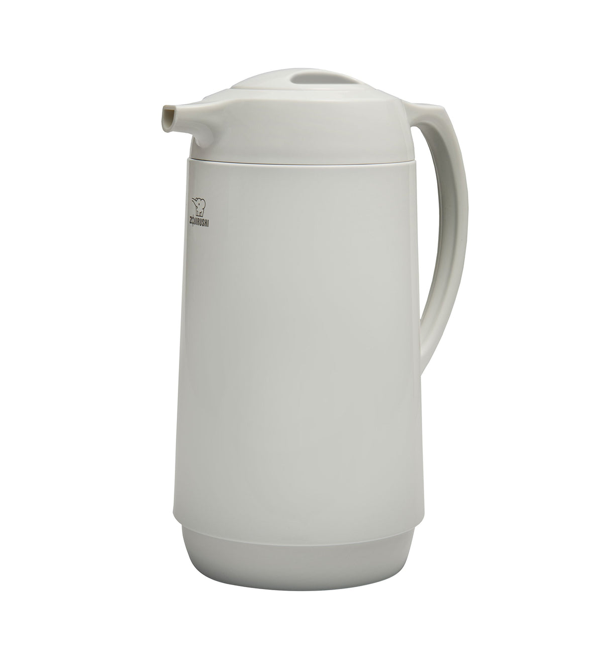 White 1 liter thermal serve carafe front view