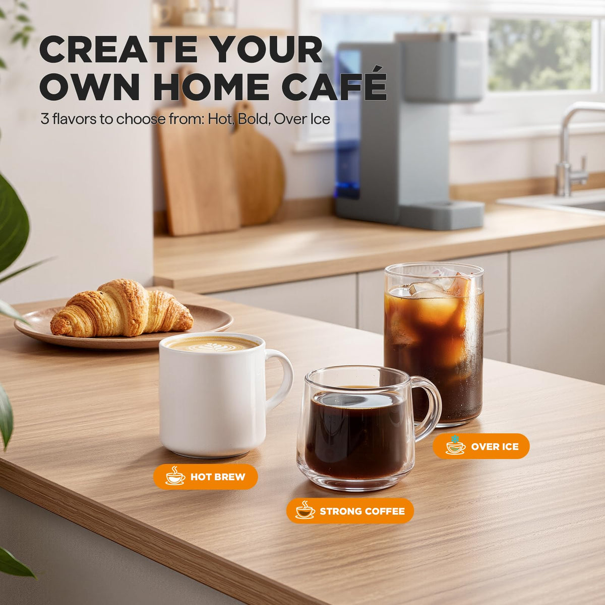 Coffee maker with capsule holder for pods