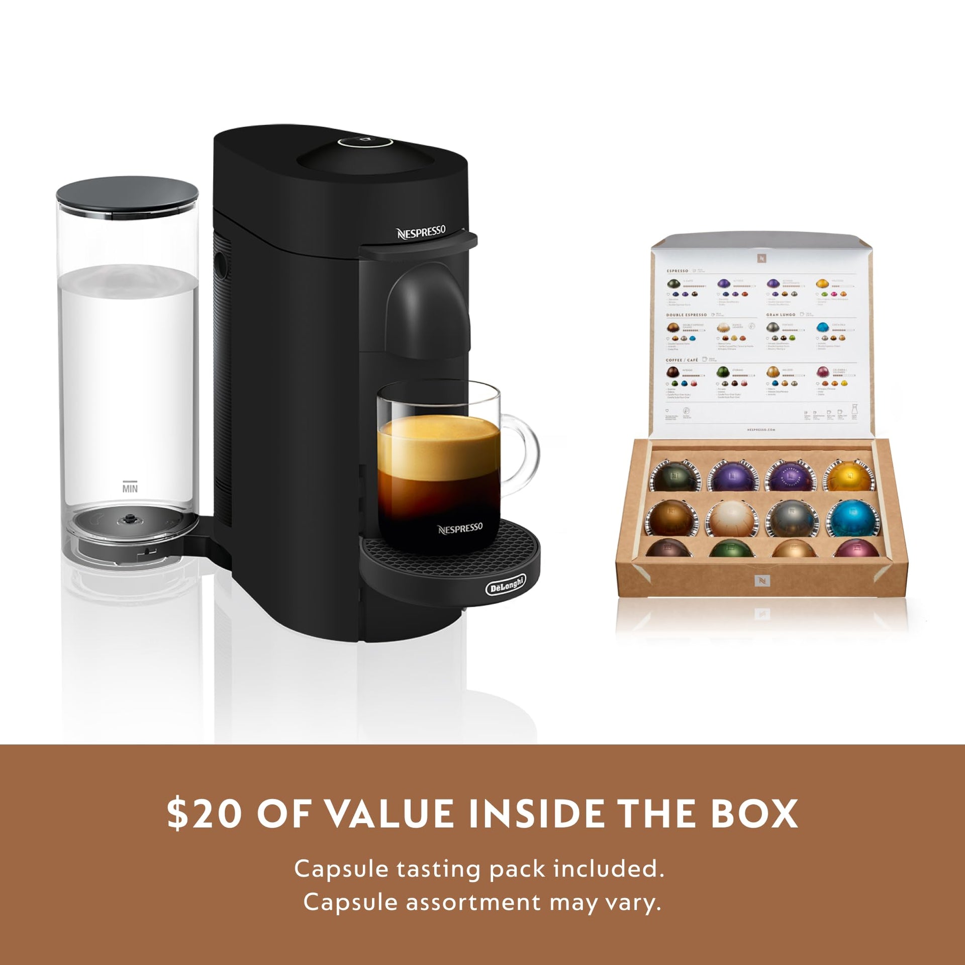 Nespresso Vertuo Plus Deluxe Coffee Machine with Milk Frother