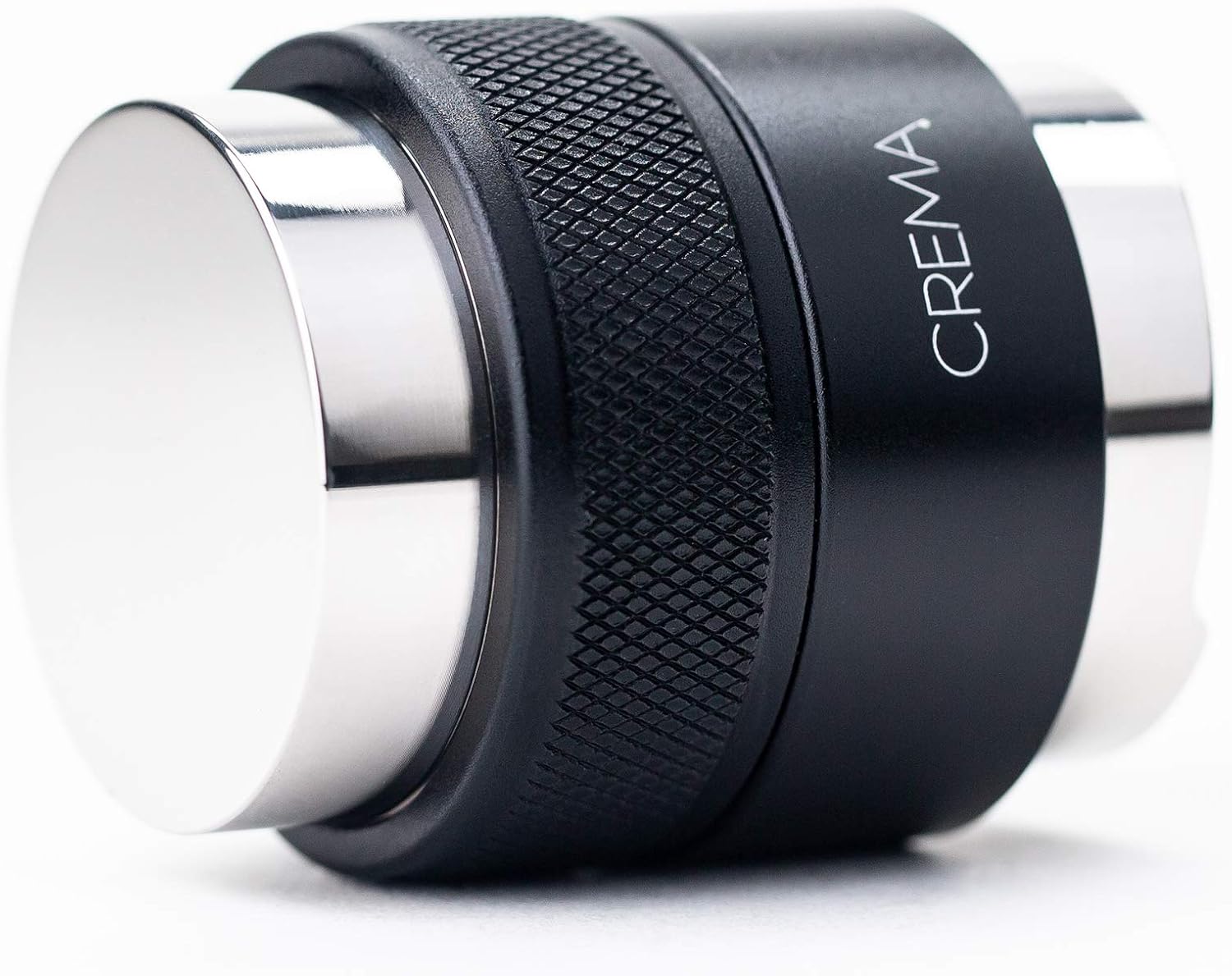 Crema Coffee Products 39.25mm Hand Tamper & Coffee Distributor V2 | Compatible with Breville Portafilters | Double-Sided, Adjustable Depth Tool | Made with Durable 304 Stainless Steel | Black