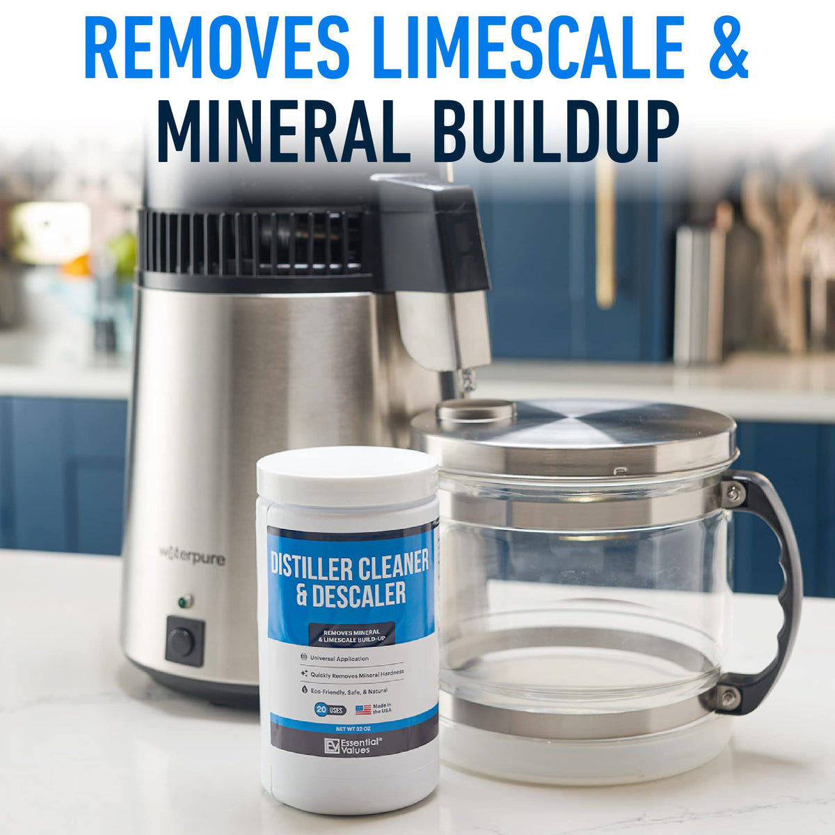Citric acid descaler for water distillers