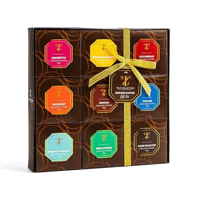 Coffee Gifts - Gourmet Coffee Gift Set |9 Ground Coffee Assortment Gift Set |Coffee Sampler Gift Set, Tasting Kit |Gifts For Coffee Lovers |Ground Coffee Gift Basket |Gifts For Men And Women