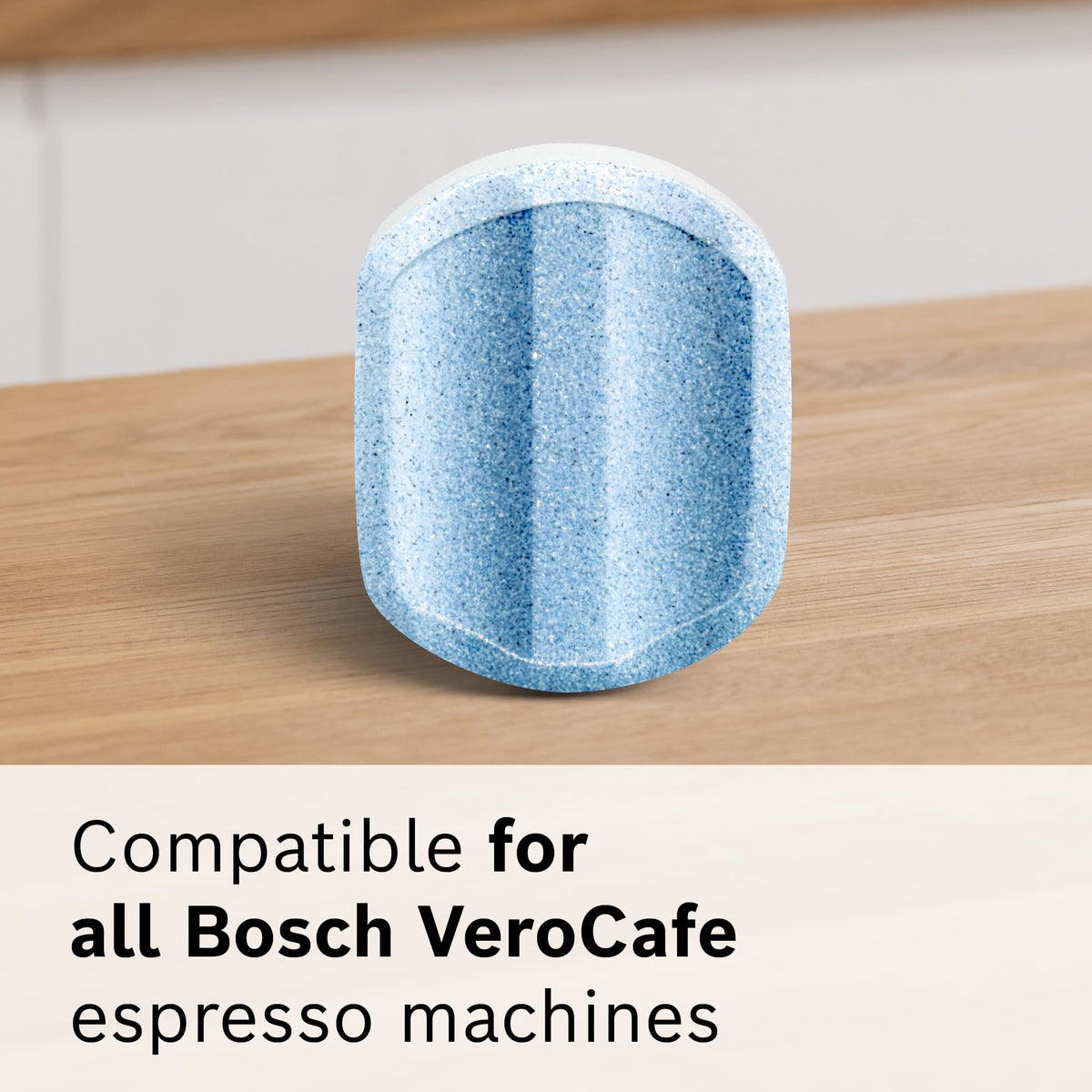 Espresso machine descaler tablets close-up