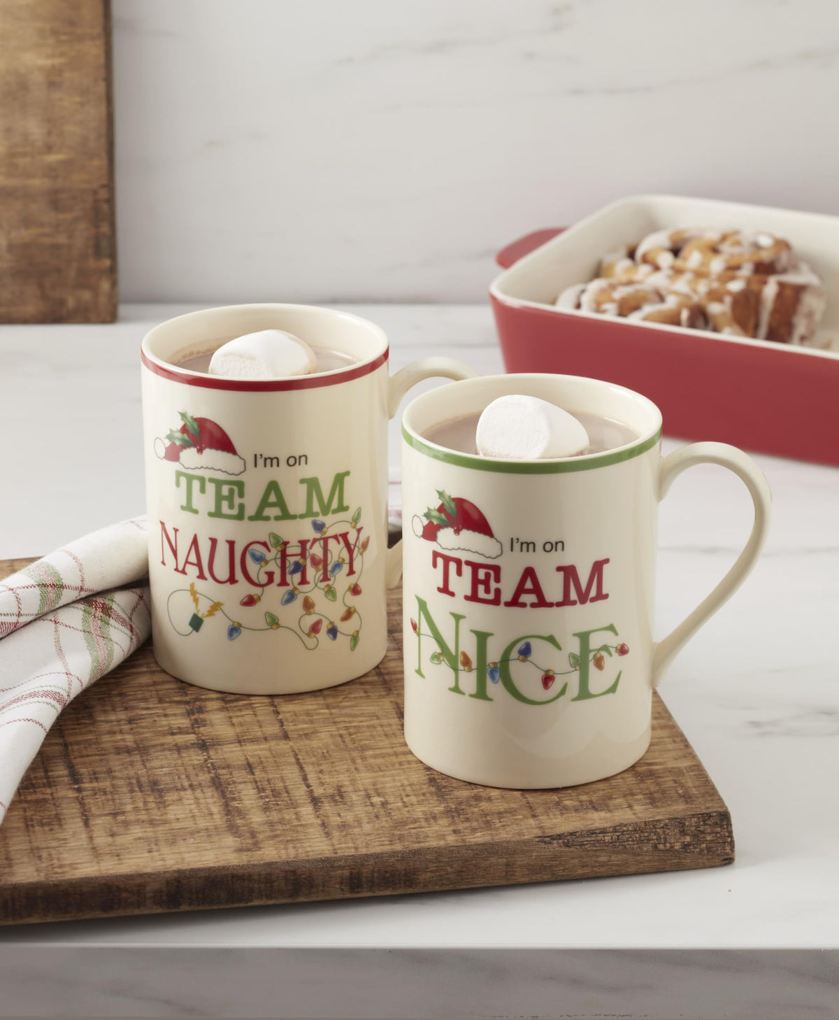 Set of 2 porcelain mugs for Christmas gifting