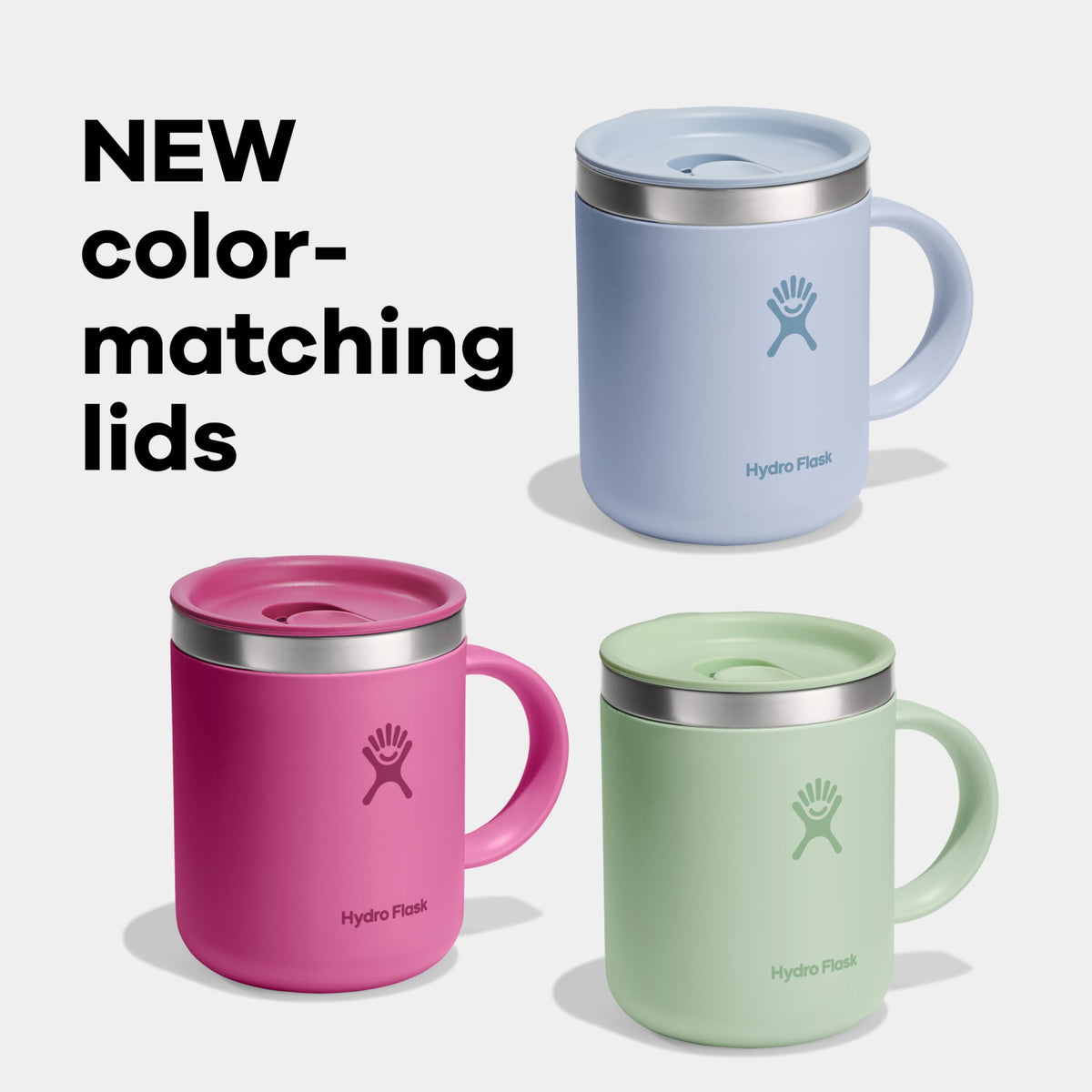 Closeable leak-resistant lid on insulated mug