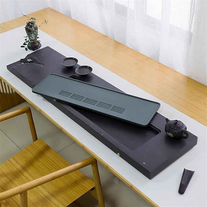 Tea Set Inkstone Tea Tray Office Living Room Modern Gift Purple Dragon Jade Stone Head Large Tea Table For Home Use Chinese Tea Set