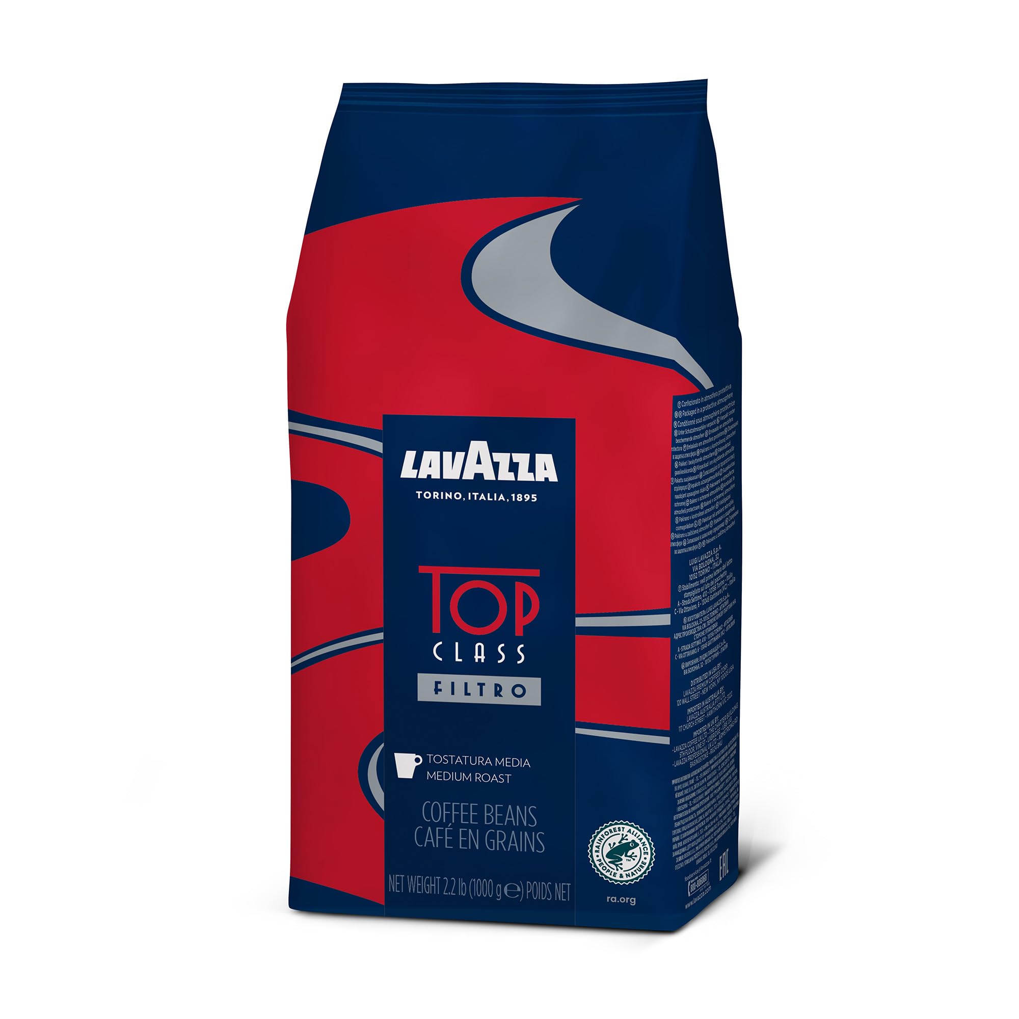 Top Class Filtro Whole Bean Coffee Medium Roast 2.2LB Bag (35.27 Ounce)