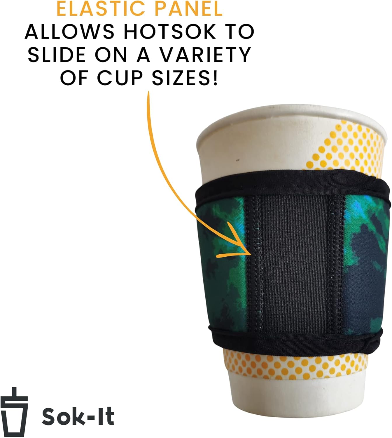 Sok It HotSok Coffee & Tea Reusable Insulated Neoprene Cup Sleeve (Paradise Prowl)