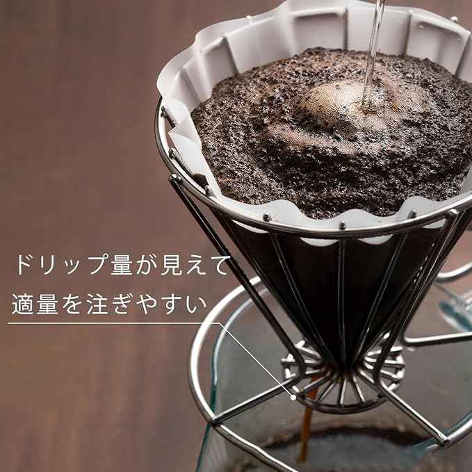 TOKYO MATCHA SELECTION - KOGU - Stainless wire coffee dripper - 3 size [Standard ship by SAL: NO tracking number & insurance] (L (2-6 cup))