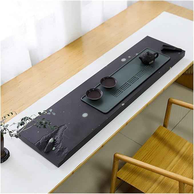 Tea Set Inkstone Tea Tray Office Living Room Modern Gift Purple Dragon Jade Stone Head Large Tea Table For Home Use Chinese Tea Set