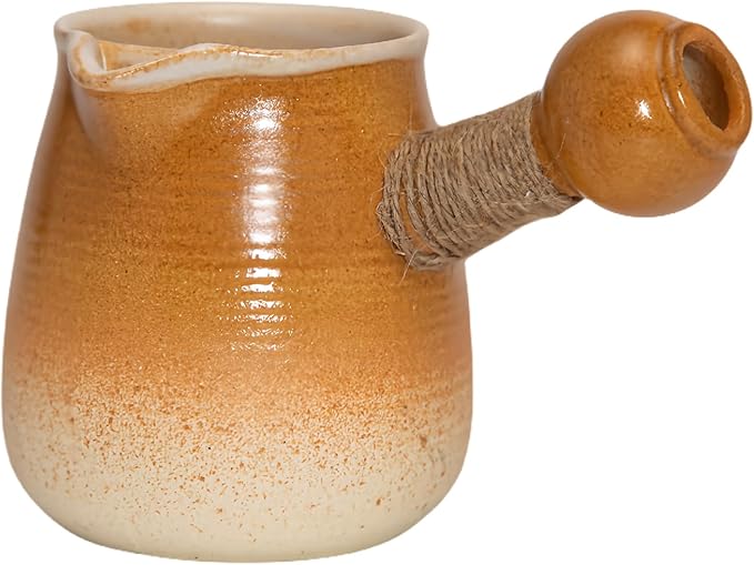 Stove Teapot Kettle， Chinese Ceramic Pottery Teapot For Cooking,The Stove Teapot For Coffee，Charcoal Grill Stove BBQ， Loose Leaf Tea, Milk, And Tea Bag(600ML）