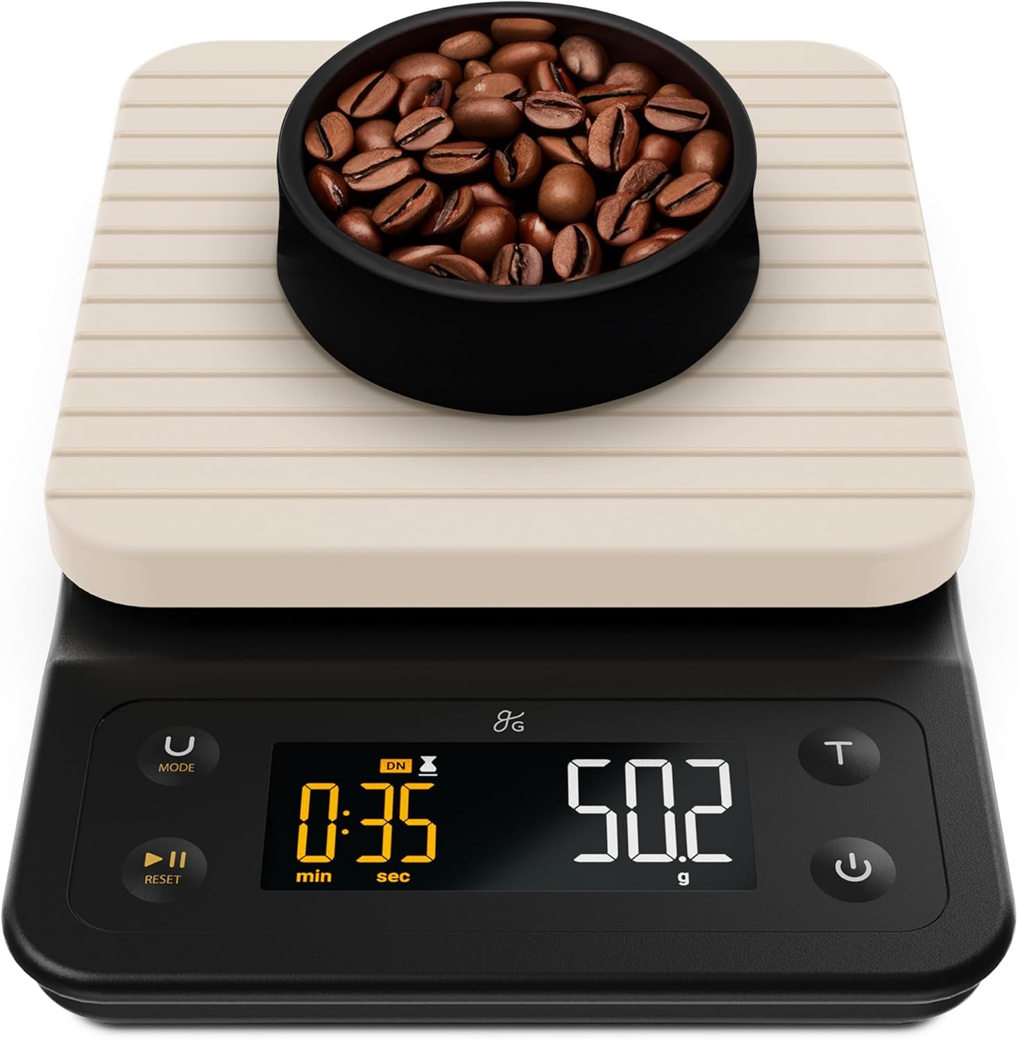 Greater Goods 0.1g Precision Coffee Scale with Timer – 3kg Digital Scale for Pour-Over, Espresso, French Press, Kitchen Use (Birch) - Blissbrew