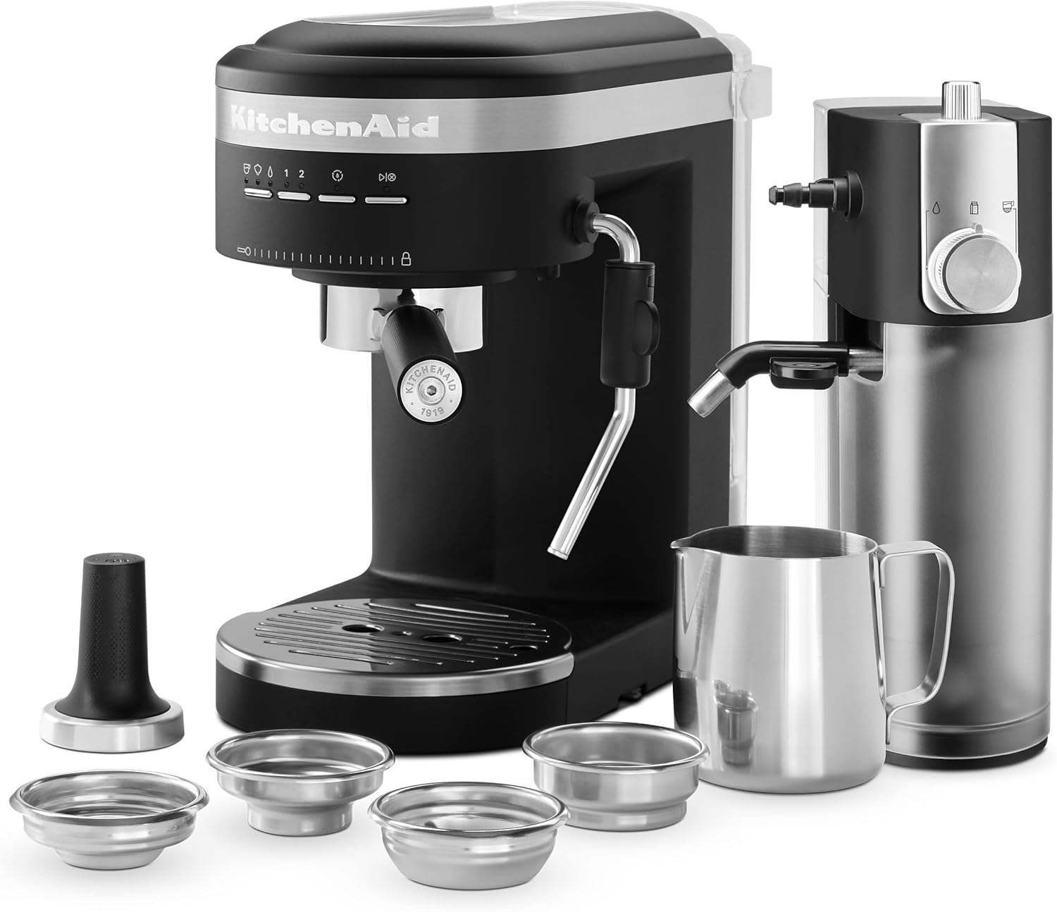 KitchenAid Semi-Automatic Espresso Machine and Automatic Milk Frother Attachment - KES6404 - Blissbrew