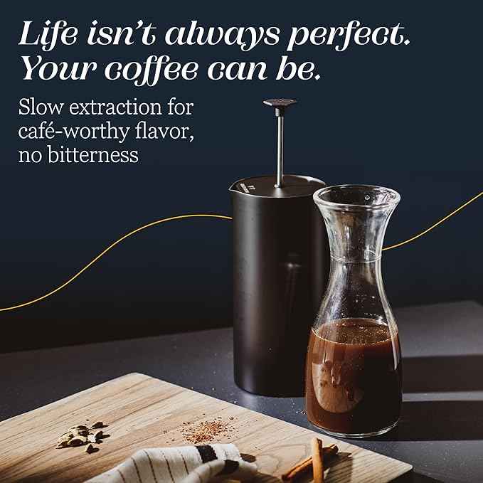 ESPRO P6 32 Ounces French Press Coffee Maker, Double Walled Stainless Steel Insulated, Matte Black