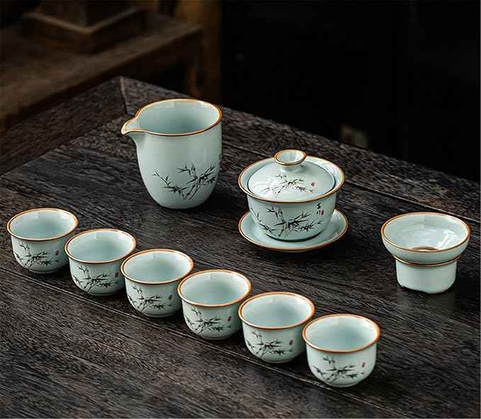 Official Kiln Tea Set, Complete Brewing Teapot and Cups-suit1