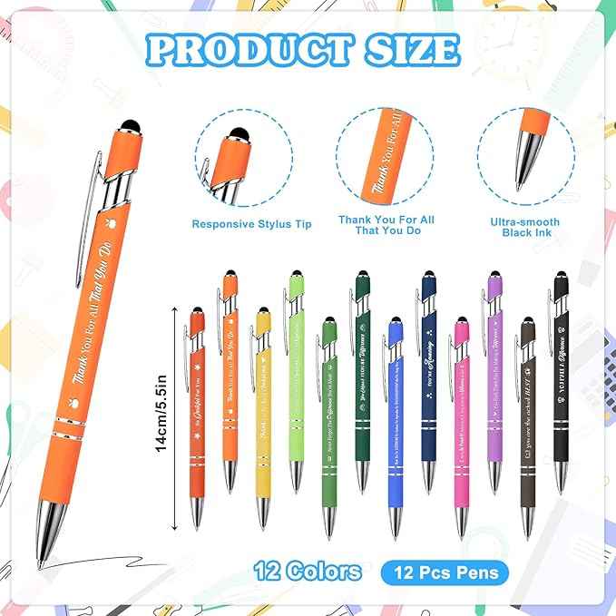 12 Set Employee Appreciation Gifts Bulk Team - 12Pack Coffee Cup Notepad+12 Ballpoint Pens+ 24 Drawstring Gift Bags, Bulk Gifts for Coworkers/Staffs/Teachers/Christmas