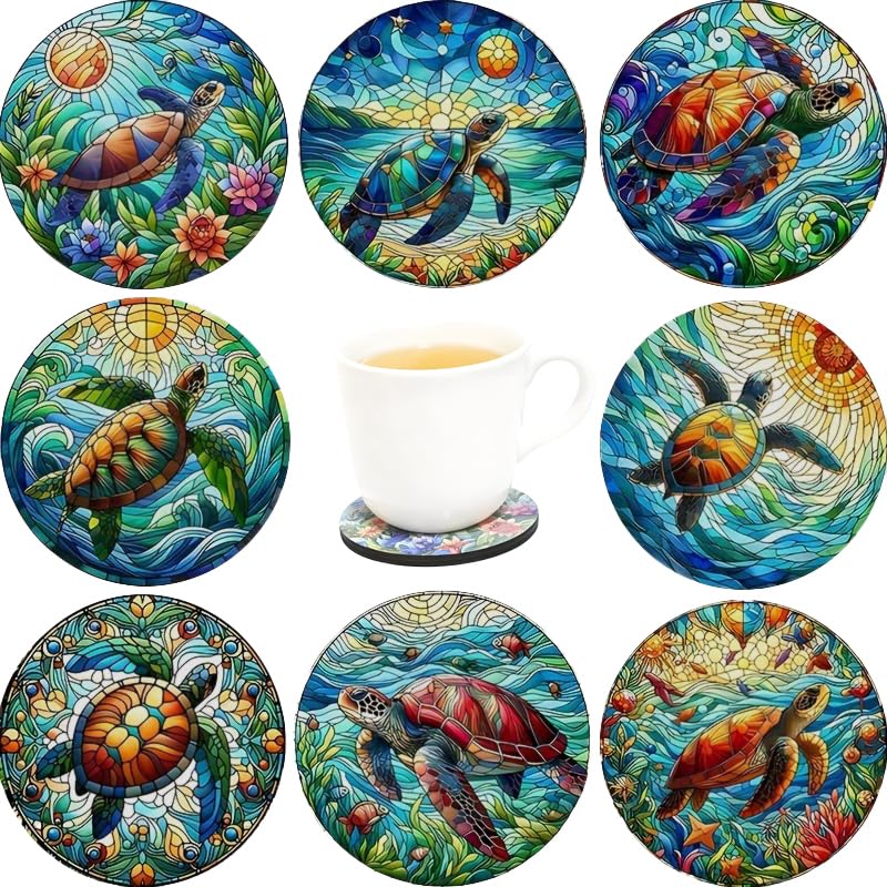 Wood Coasters Set of 8 (8 Count)