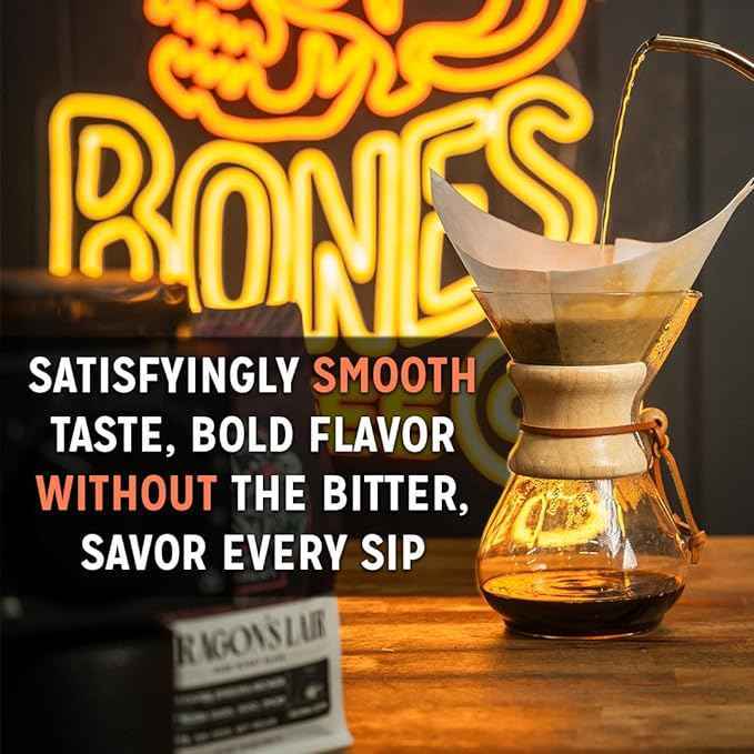 Bones Coffee Company NEW Favorite Flavors Sample Pack, Assorted Flavored Coffee Low Acid Medium Roast Arabica Beans Specialty Coffee Gifts, Auto Drip and French Press Compatible, 4 oz Pack of 5 Ground
