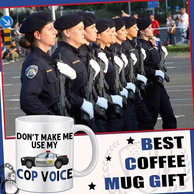 12 Pcs Police Gifts Cups National Police Week 11oz Ceramic Mugs Cup Bulk Gifts for Officers Coffee Mugs Tea Milk Latte Hot Chocolate Responders Policeman Policewoman