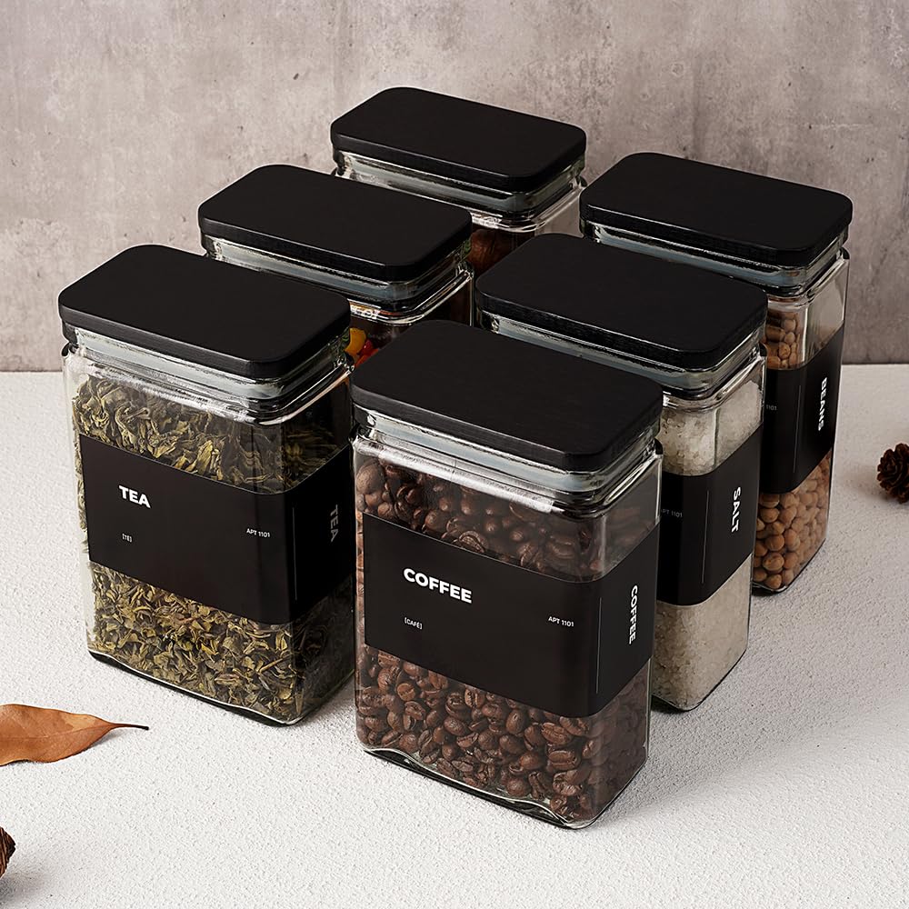 Glass Storage Jars with Bamboo Lid