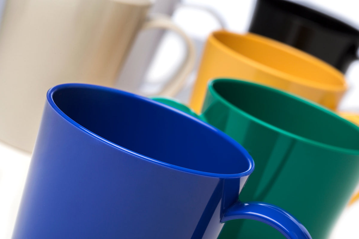 Dishwasher safe white coffee mug