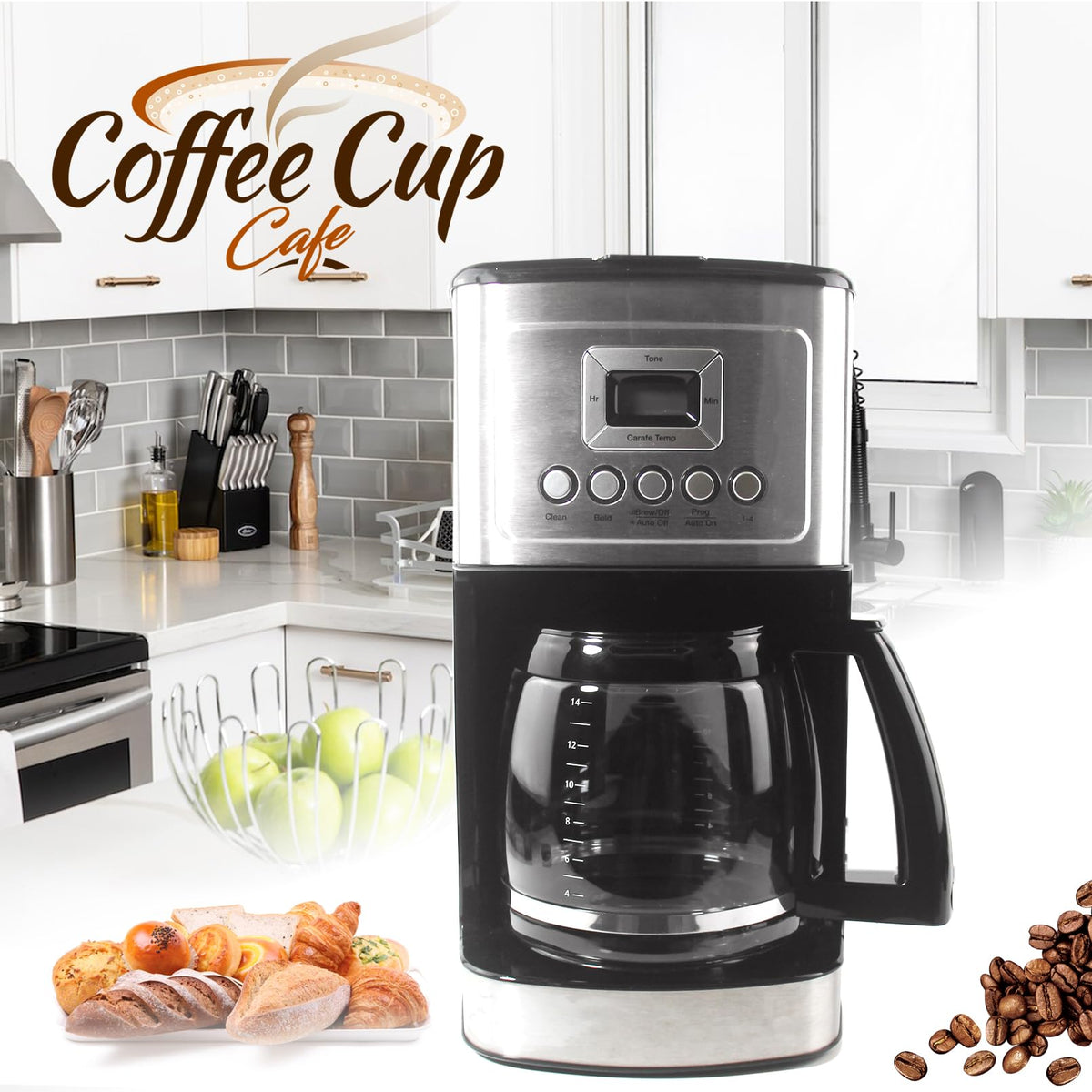 Borosilicate glass coffee carafe for coffee makers