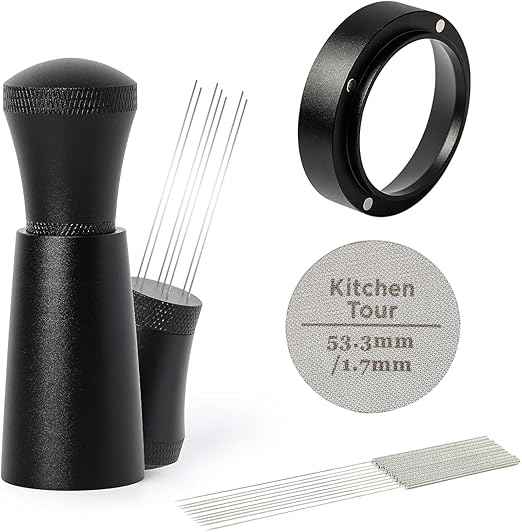 KitchenTour Coffee Scale with Timer 3kg/0.1g with KitchenTour Espresso Accessories Kit 53.5mm