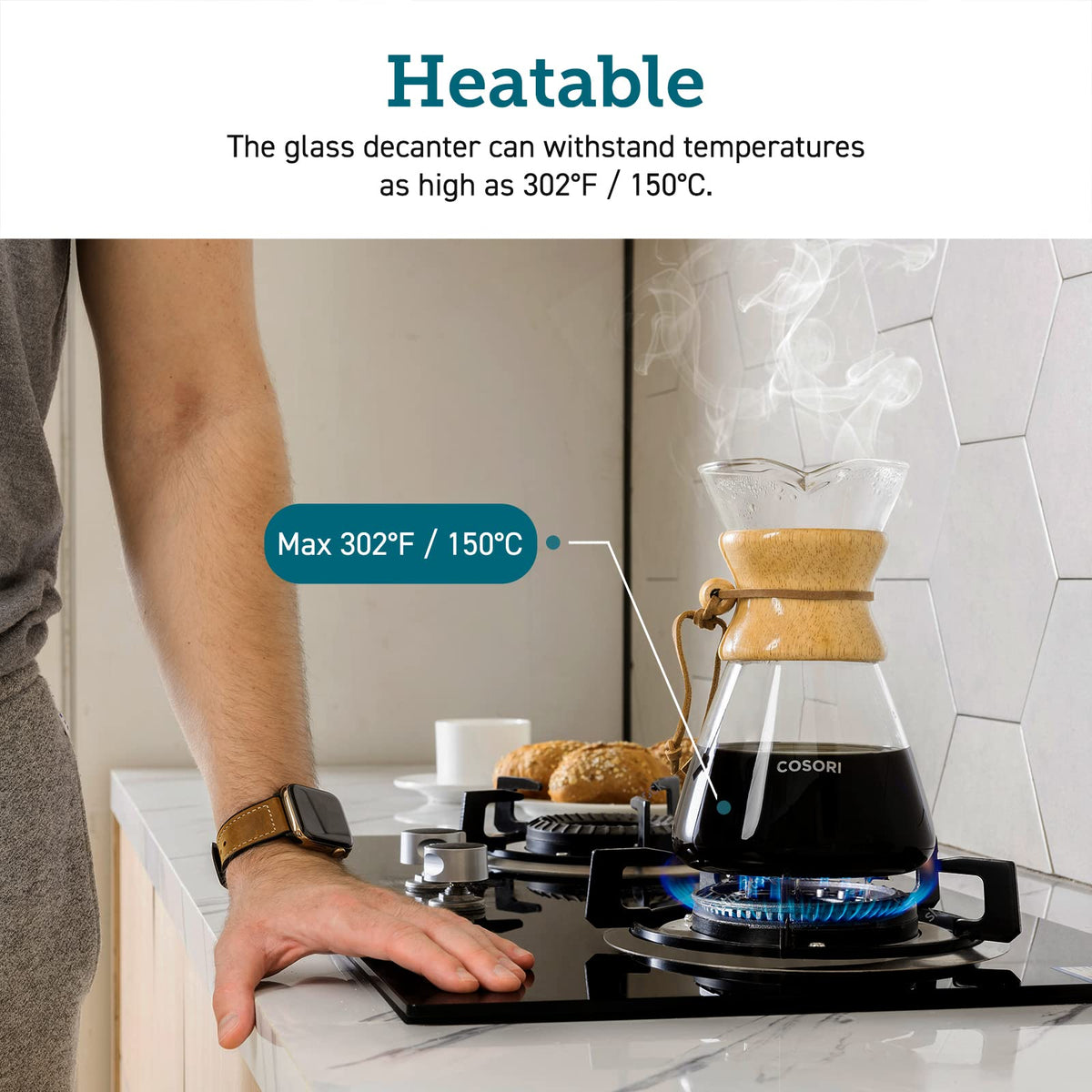 Kettle and pour over bundle with measuring spoon