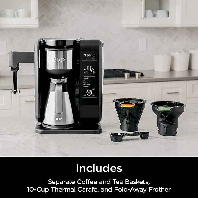 Shark Ninja CP307 Hot and Cold Brewed System W/Thermal Carafe Coffee Maker, Black