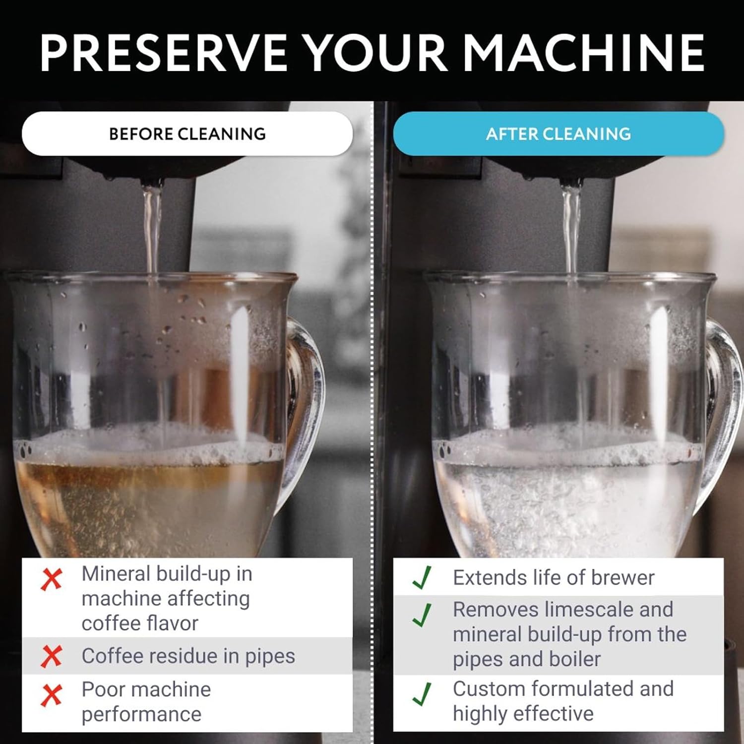 [10 Uses] Impresa Descaling Powder & Coffee Machine Cleaning Powder for Breville, for Keurig, for Nespresso, for Delonghi, for Ninja & More - Espresso Machine Descaler - Pot & Coffee Maker Cleaner